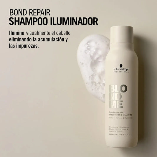 Schwarzkopf Professional BlondMe Bond Repair Brightening Shampoo 300 ml Shampoo Iluminador Reparador para Cabello Rubio