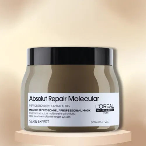 L'Oréal Professionnel Absolut Repair Molecular Mascarilla Reparadora 500 ml Tratamiento Profesional para Cabello Dañado