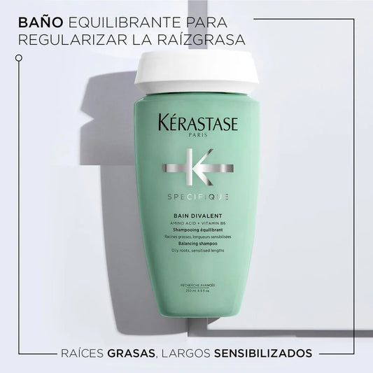 Kérastase Spécifique Bain Divalent Shampoo Equilibrante para Raíces Grasas y Puntas Secas