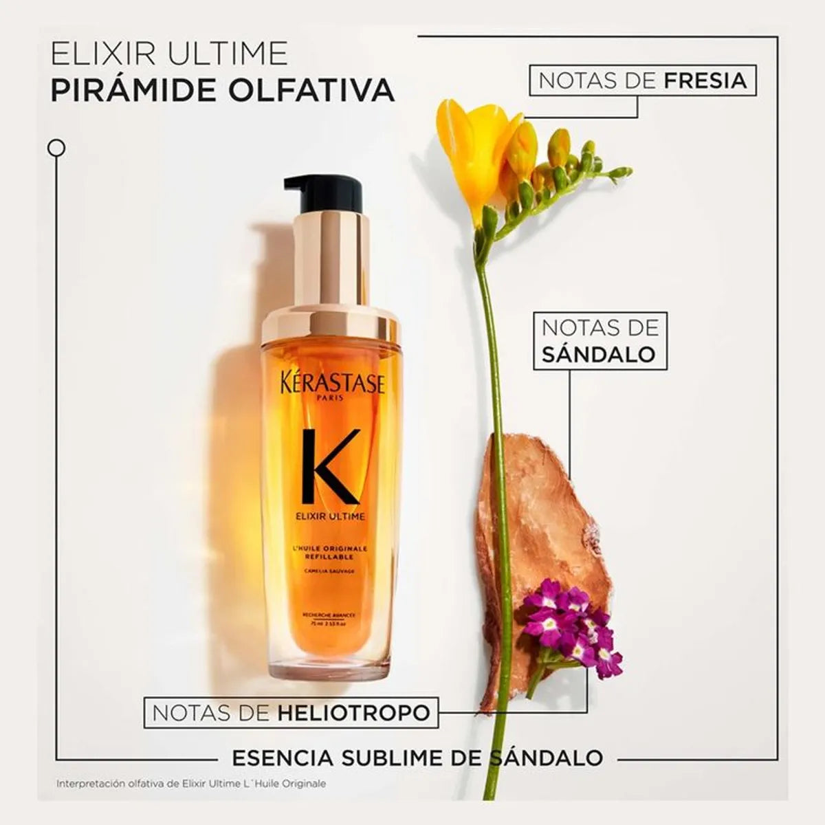 Kérastase Elixir Ultime Recarga L'Huile Originale Recarga de Aceite Capilar Nutritivo para Todo Tipo de Cabello