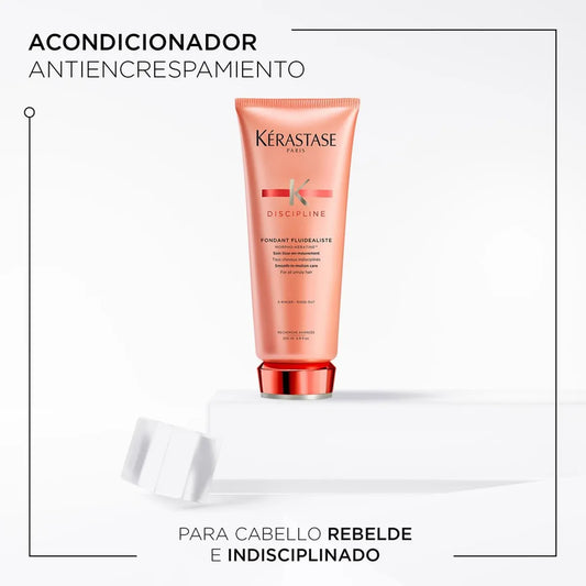Kérastase Discipline Fondant Fluidealiste Acondicionador Suavizante Antifrizz para Cabello Rebelde y con Frizz