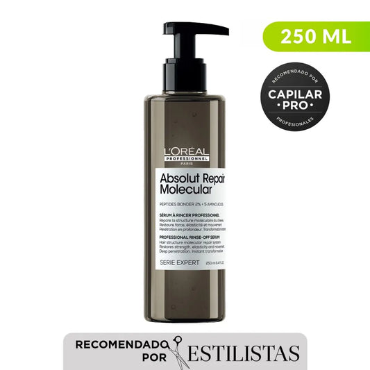 L'Oréal Professionnel Absolut Repair Molecular Sérum con Enjuague 250 ml Tratamiento Reparador para Cabello Dañado