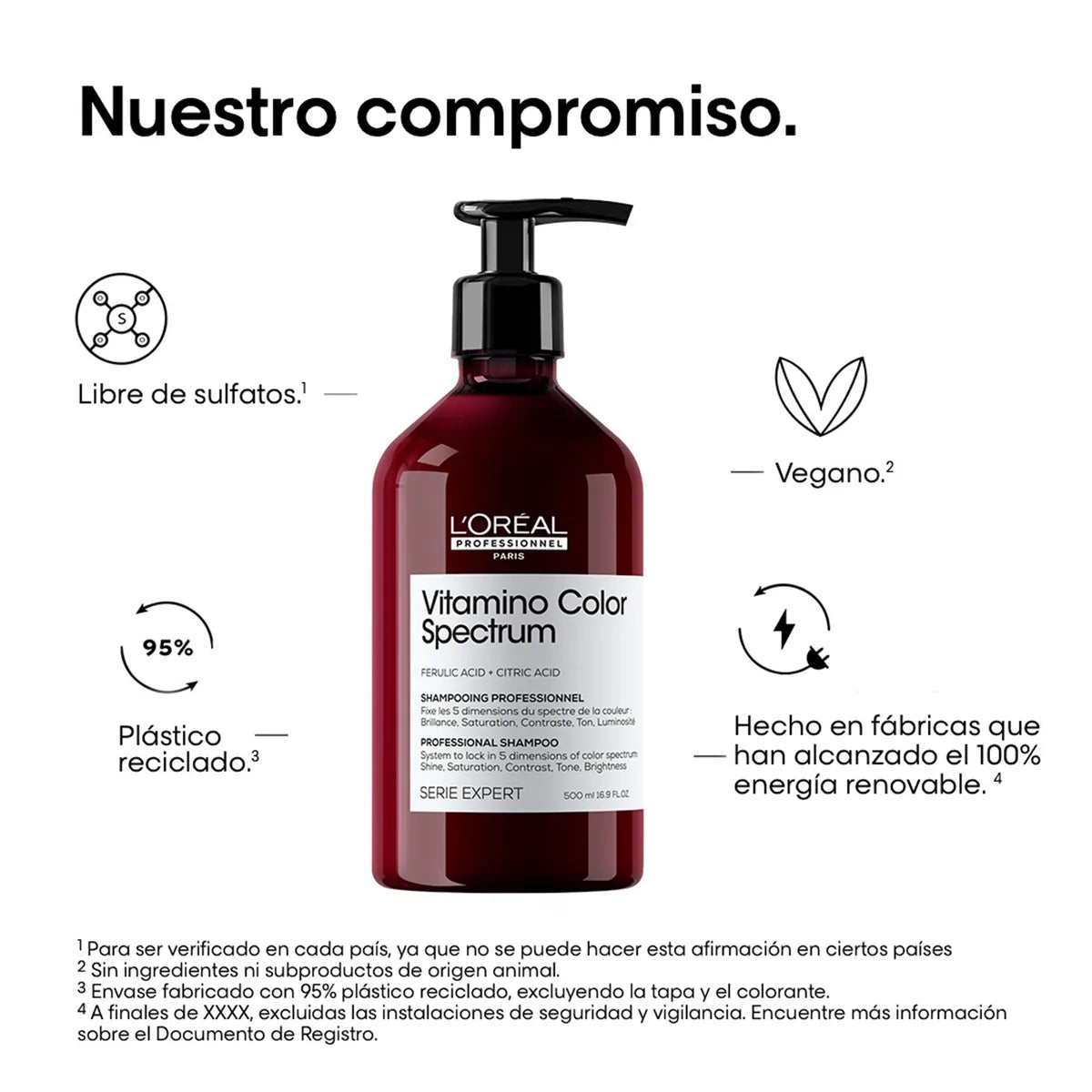 L'Oréal Professionnel Vitamino Color Spectrum Shampoo 500 ml Shampoo Protector para Cabello Teñido