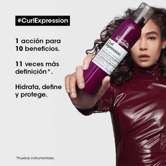 L'Oréal Professionnel Curl Expression Espuma en Mousse 10 en 1 250 ml Espuma para Definir Rizos y Controlar el Frizz