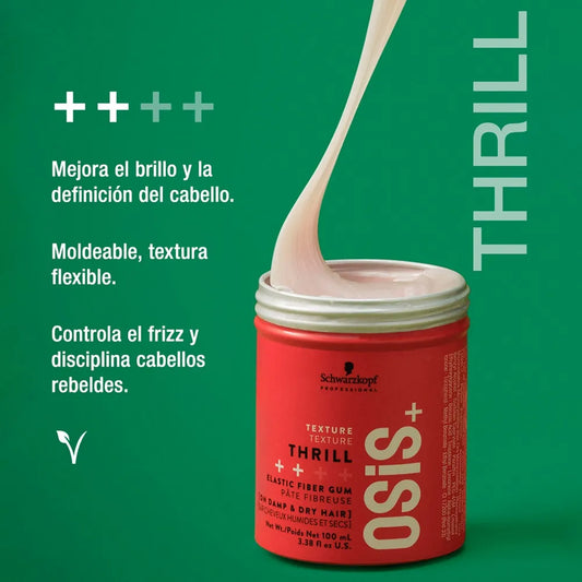 Schwarzkopf Professional OSiS+ Thrill 100 ml Crema Fibrosa para Textura, Definición y Control Flexible