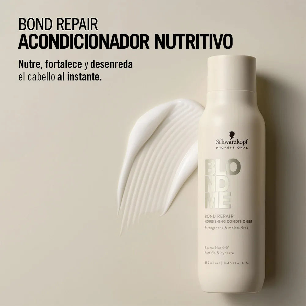 Schwarzkopf Professional BlondMe Bond Repair Nourishing Conditioner 250 ml Acondicionador Nutritivo Reparador para Cabello Rubio