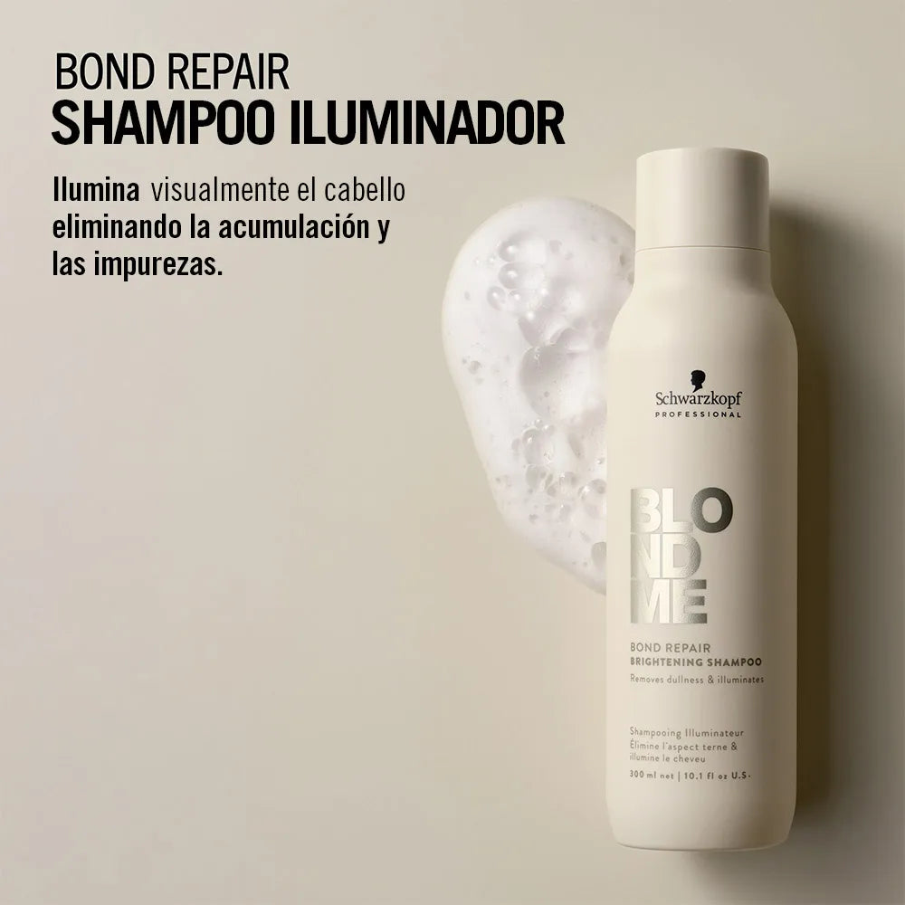 Schwarzkopf Professional BlondMe Bond Repair Brightening Shampoo 300 ml Shampoo Iluminador Reparador para Cabello Rubio