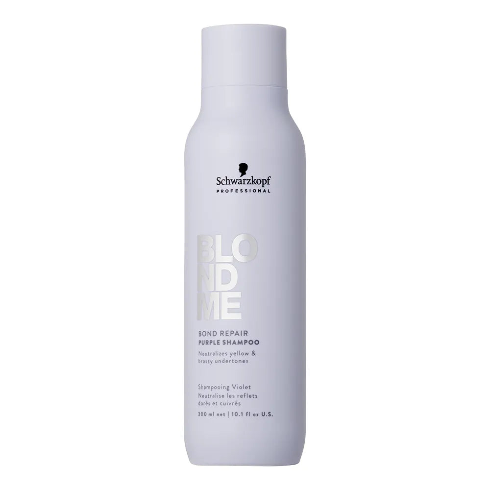 Schwarzkopf Professional BlondMe Bond Repair Purple Shampoo 300 ml Shampoo Matizante para Cabello Rubio, Decolado y con Mechas