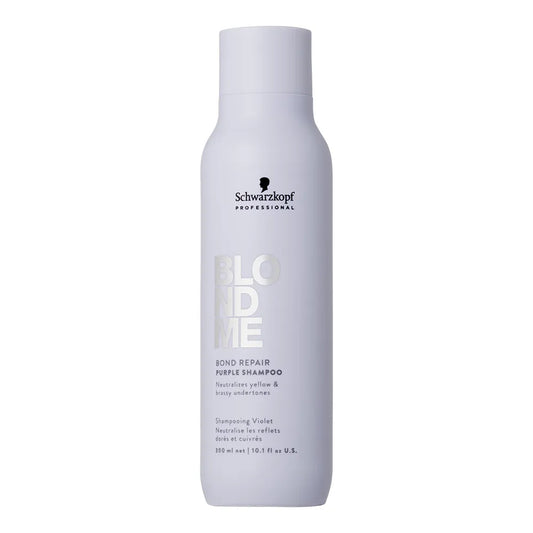 Schwarzkopf Professional BlondMe Bond Repair Purple Shampoo 300 ml Shampoo Matizante para Cabello Rubio, Decolado y con Mechas