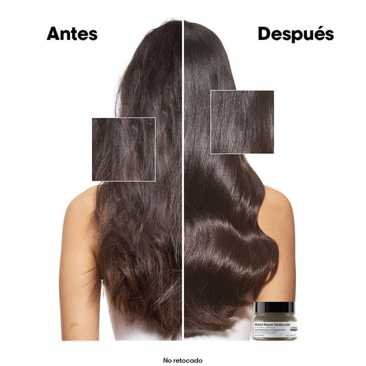 L'Oréal Professionnel Absolut Repair Molecular Mascarilla Reparadora 250 ml Tratamiento Profesional para Cabello Dañado