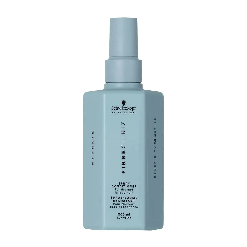 Schwarzkopf Professional Fibre Clinix Hydrate Spray Conditioner 200 ml Acondicionador Hidratante en Spray sin Enjuague para Cabello Seco y Deshidratado