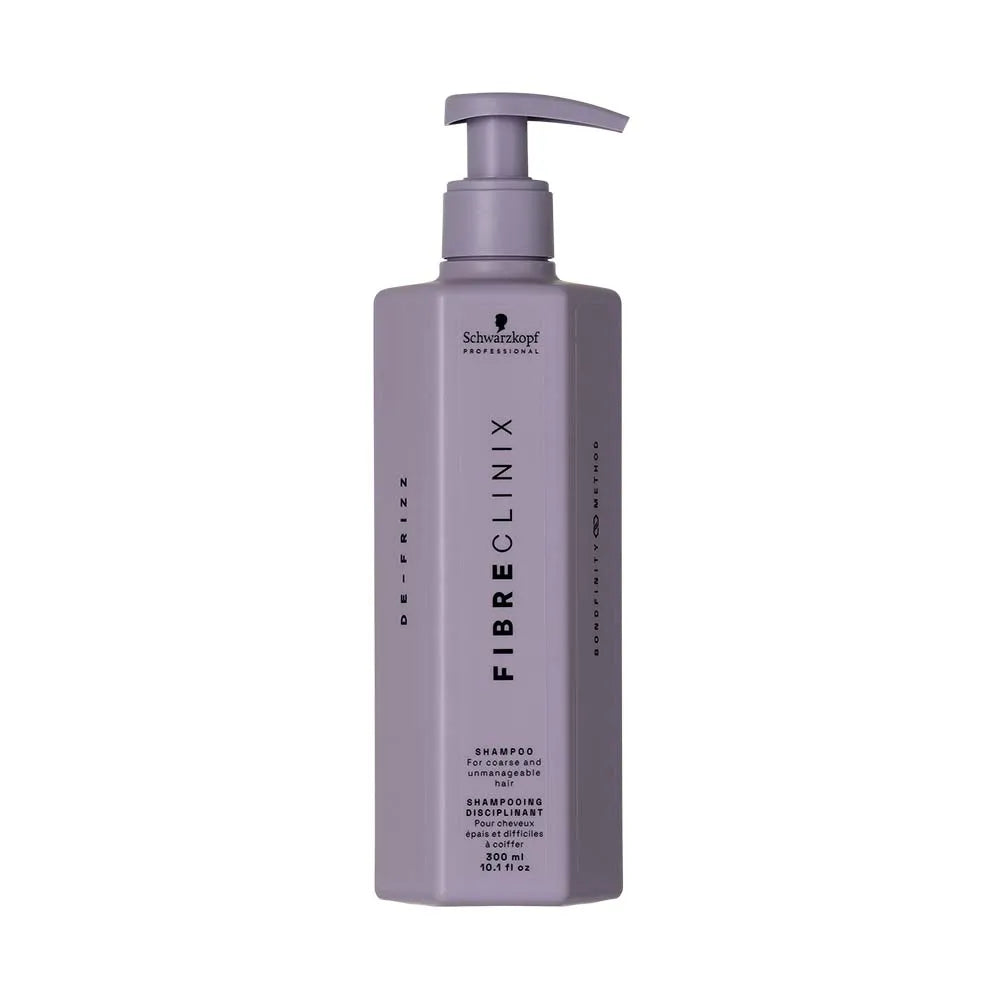 Schwarzkopf Professional Fibre Clinix De-Frizz Shampoo 300 ml Shampoo Antifrizz para Cabello Rebelde y Encrespado
