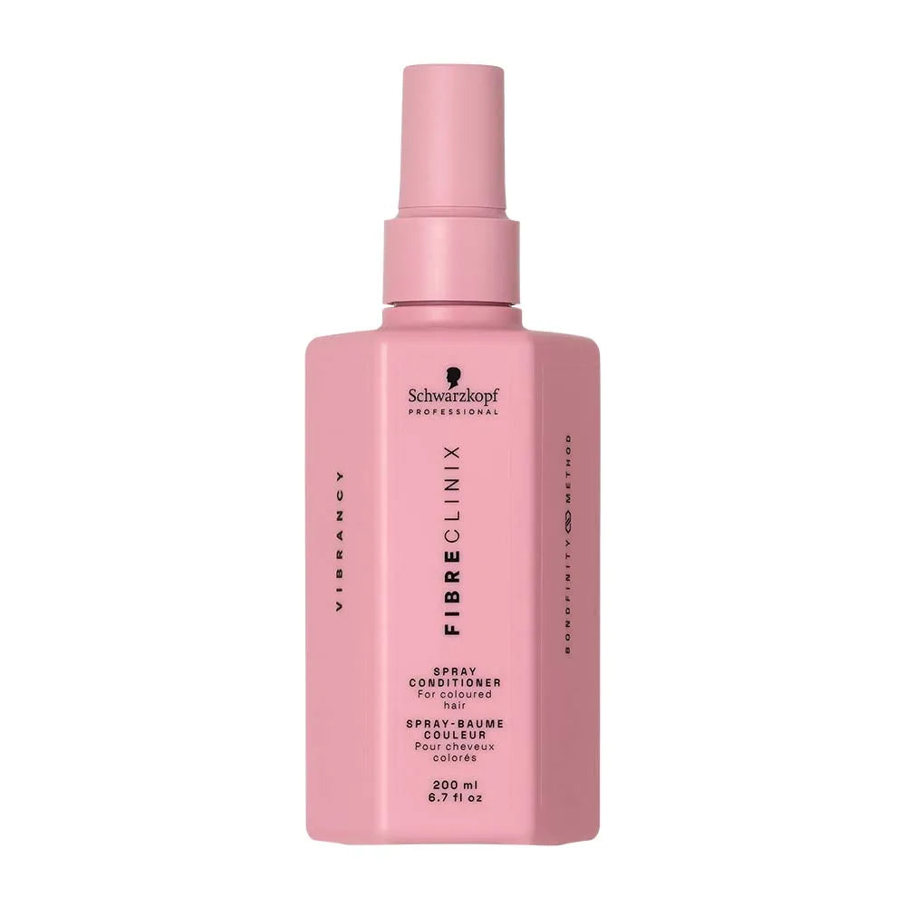 Schwarzkopf Professional Fibre Clinix Vibrancy Spray Conditioner 200 ml Acondicionador en Spray Protector del Color sin Enjuague para Cabello Teñido