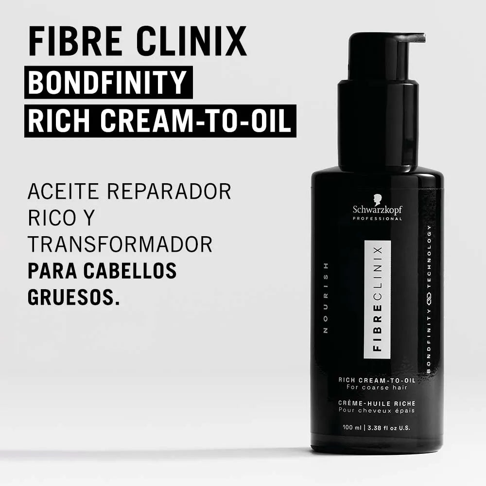 Schwarzkopf Professional Fibre Clinix Rich Repair Oil 100 ml Aceite Reparador para Cabello Grueso y Muy Seco