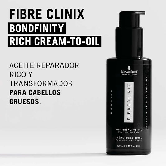 Schwarzkopf Professional Fibre Clinix Rich Repair Oil 100 ml Aceite Reparador para Cabello Grueso y Muy Seco