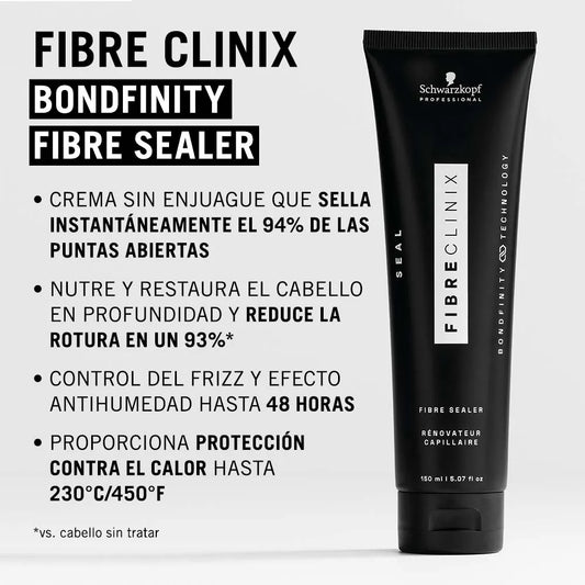 Schwarzkopf Professional Fibre Clinix Fiber Sealer 150 ml Sellador de Fibras Reparador sin Enjuague