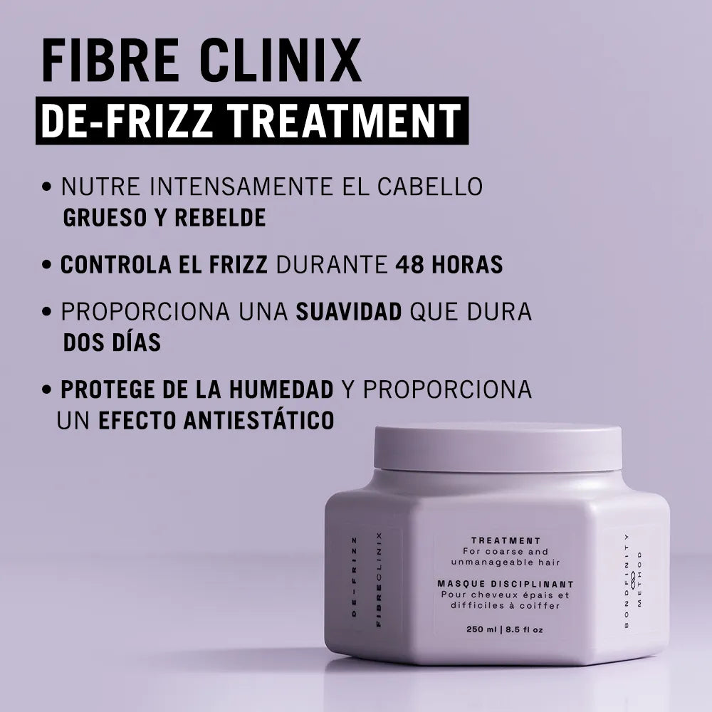 Schwarzkopf Professional Fibre Clinix De-Frizz Treatment 250 ml Mascarilla Antifrizz para Cabello Rebelde y Encrespado
