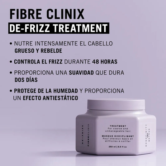 Schwarzkopf Professional Fibre Clinix De-Frizz Treatment 250 ml Mascarilla Antifrizz para Cabello Rebelde y Encrespado