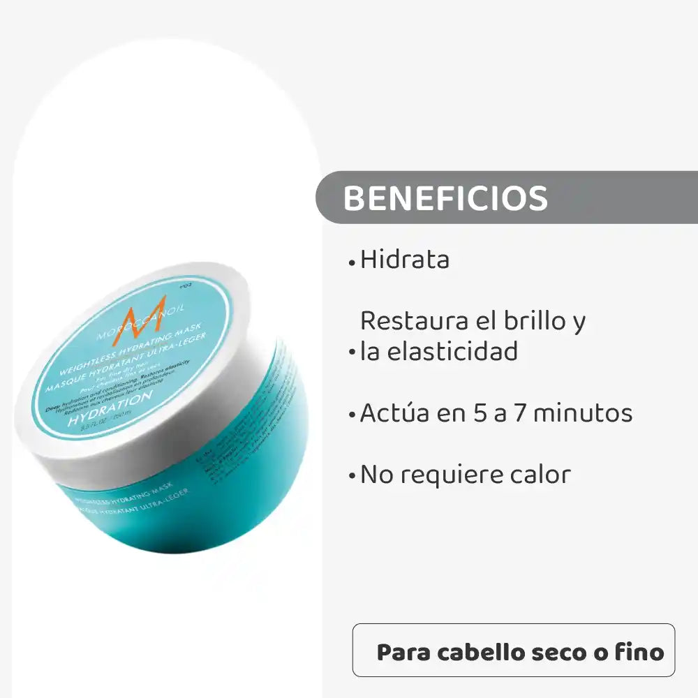 Moroccanoil Weightless Hydrating Mask 250 ml mascarilla hidratante