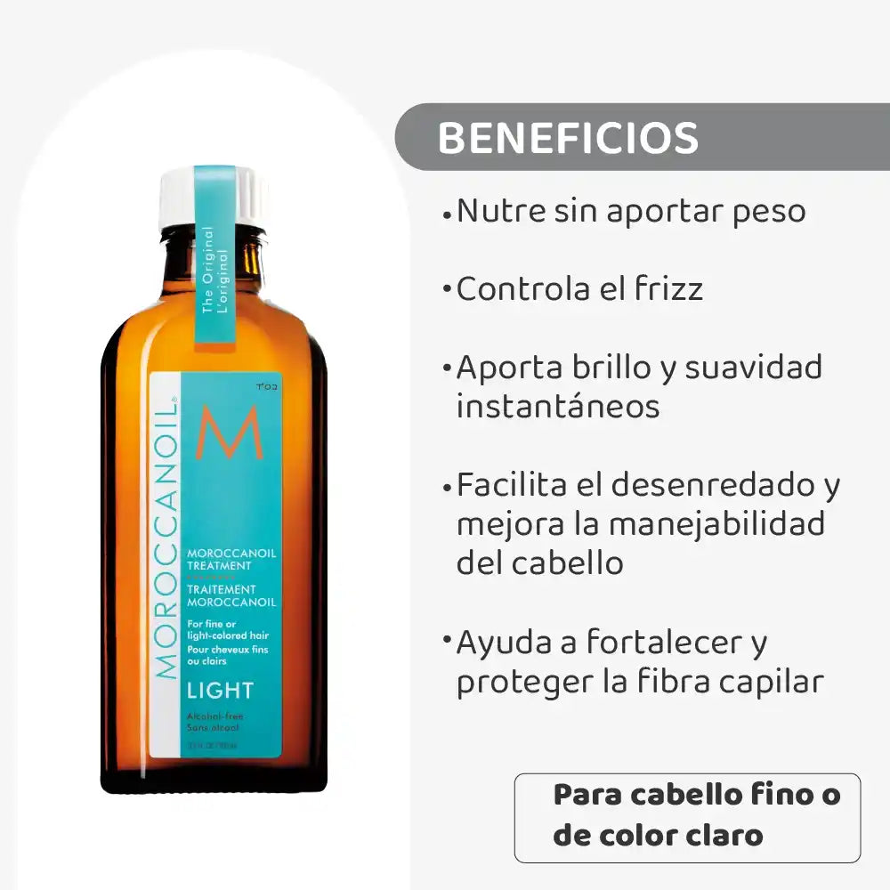 Moroccanoil Treatment Light 100 ml aceite capilar ligero