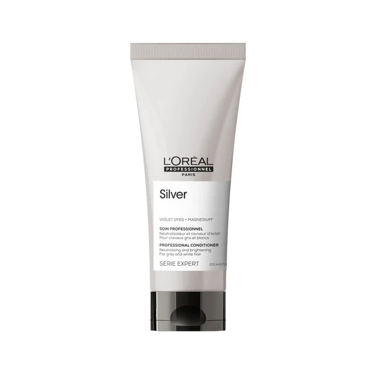 L'Oréal Professionnel Silver Acondicionador 200 ml Acondicionador Matizador para Cabello Gris, Blanco y Rubio