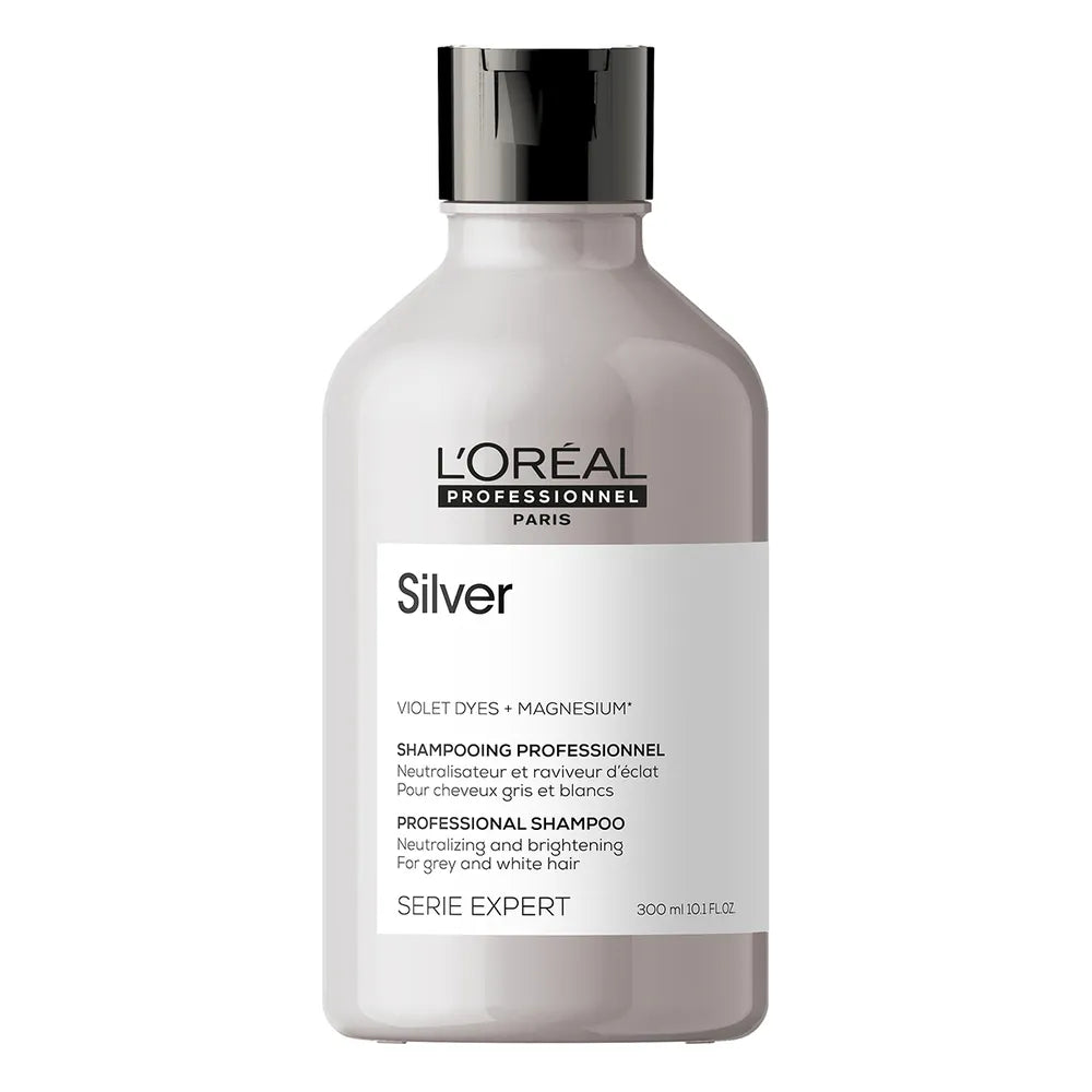 L'Oréal Professionnel Silver Shampoo 300 ml Shampoo Matizador para Cabello Gris, Blanco y Rubio