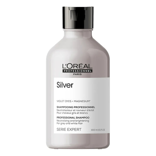 L'Oréal Professionnel Silver Shampoo 300 ml Shampoo Matizador para Cabello Gris, Blanco y Rubio