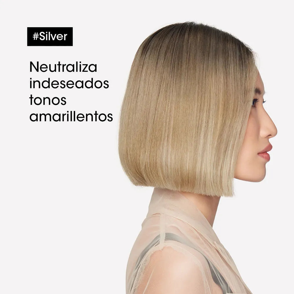 L'Oréal Professionnel Silver Acondicionador 200 ml Acondicionador Matizador para Cabello Gris, Blanco y Rubio