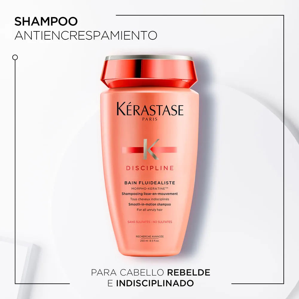 Kérastase Discipline Bain Fluidealiste Shampoo Antifrizz para Cabello Rebelde y con Frizz