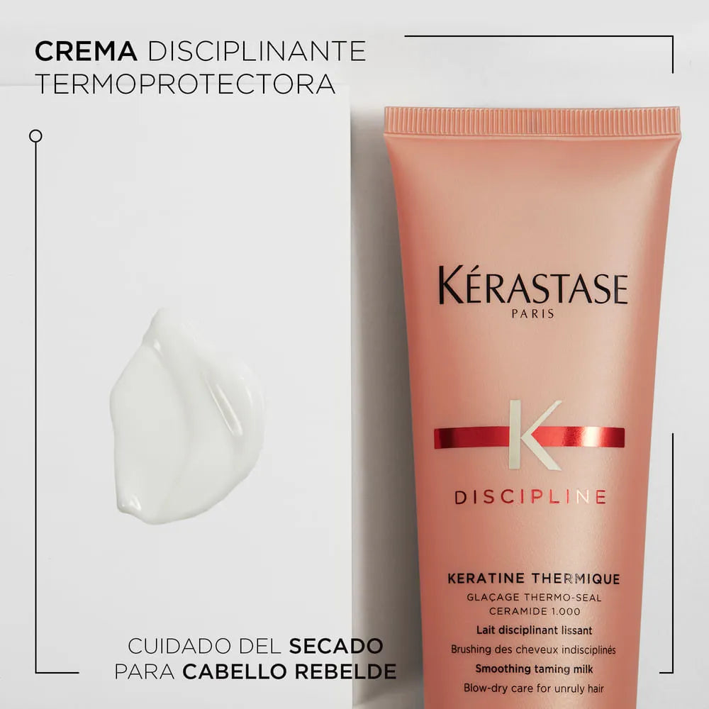 Kérastase Discipline Kératine Thermique Protector Térmico Antifrizz para Cabello Rebelde y Dañado