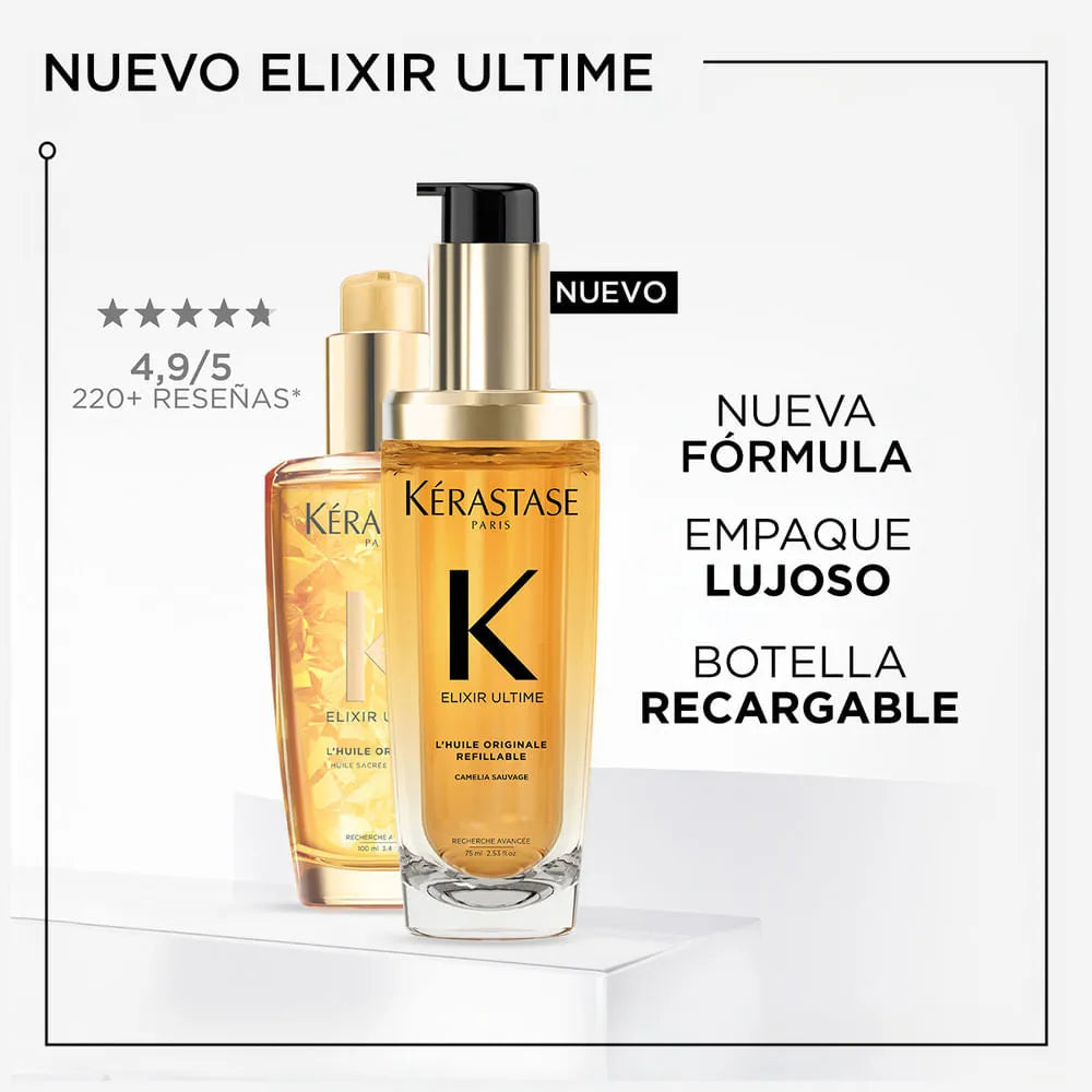 Kérastase Elixir Ultime L'Huile Originale Aceite Capilar Nutritivo con Brillo Intenso para Todo Tipo de Cabello