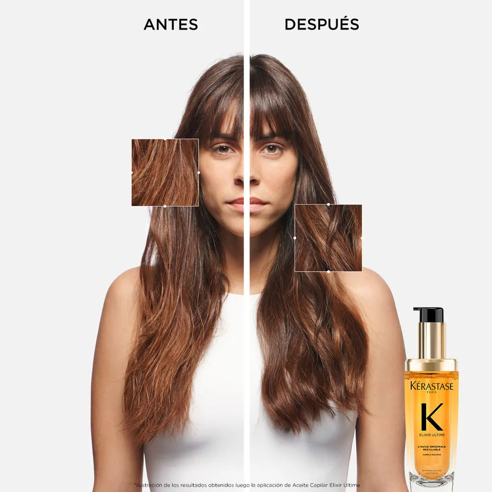 Kérastase Elixir Ultime L'Huile Originale Aceite Capilar Nutritivo con Brillo Intenso para Todo Tipo de Cabello