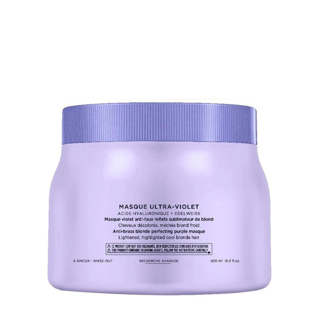 Kérastase Blond Absolu Masque Ultra-Violet 500 ml Mascarilla Matizadora para Cabello Rubio, Gris y Decolorado