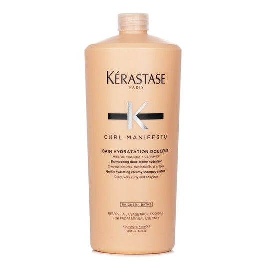 Kérastase Curl Manifesto Bain Hydratation Douceur 1000 ml Shampoo Hidratante para Cabello Rizado, Ondulado y Afro