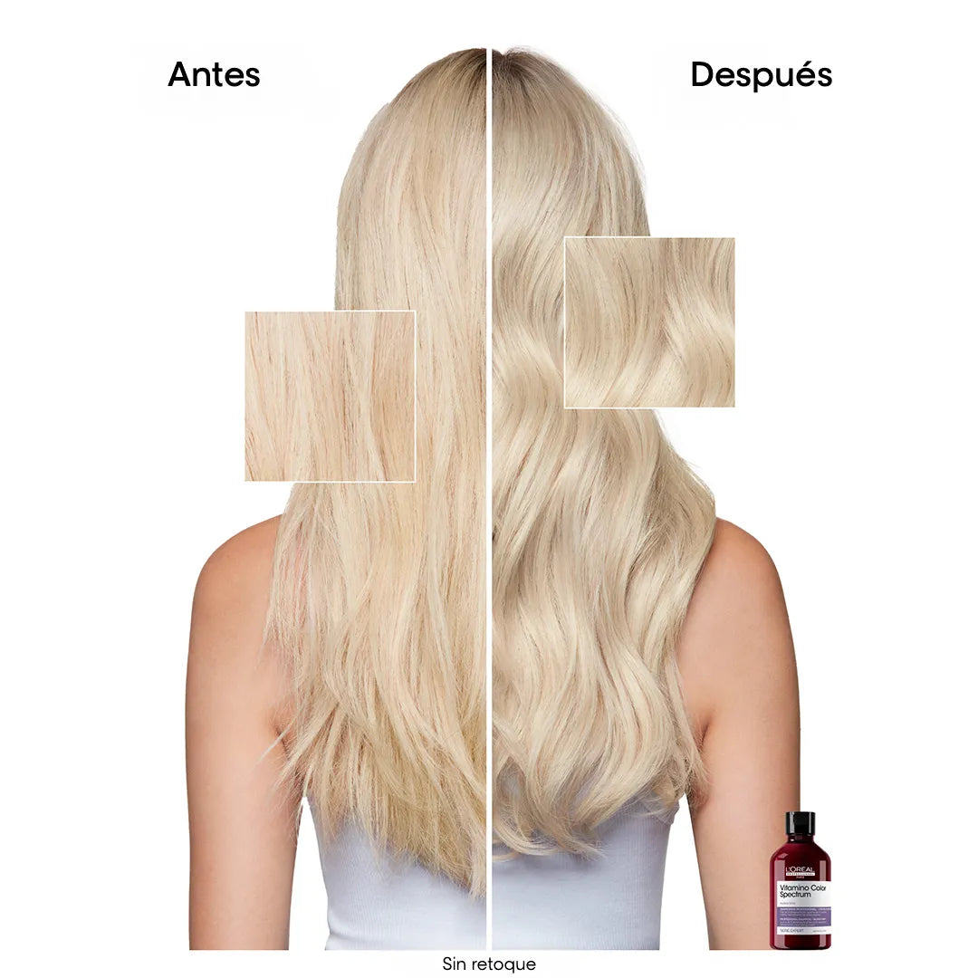 L'Oréal Professionnel Vitamino Color Spectrum Purple Shampoo 300 ml Shampoo Matizador para Cabello Rubio, Decolorado y con Mechas