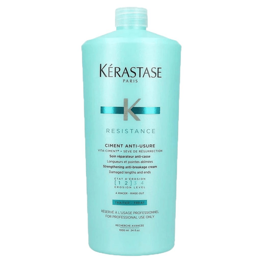 Kérastase Resistance Ciment Anti-Usure 1000 ml Acondicionador Reconstructor Profesional para Cabello Dañado y Quebradizo