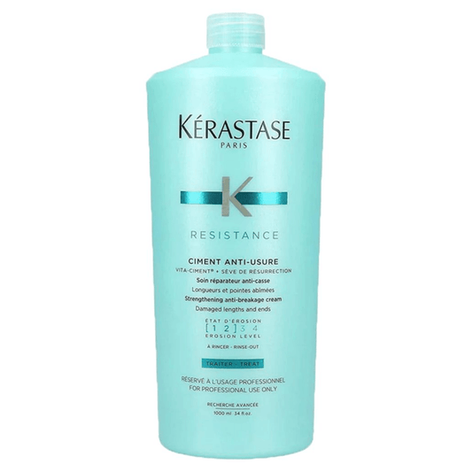 Kérastase Resistance Ciment Anti-Usure 1000 ml Acondicionador Reconstructor Profesional para Cabello Dañado y Quebradizo