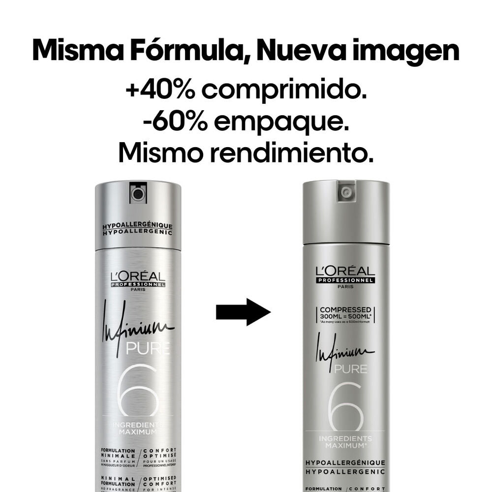 L’Oréal Professionnel Infinium Pure Strong Laca de Fijación Fuerte 300 ml