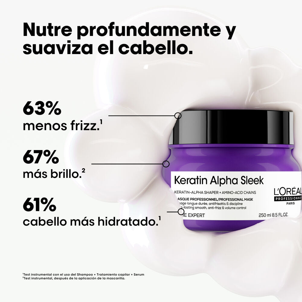 L’Oréal Professionnel Keratin Alpha Sleek Mascarilla Anti-Frizz 250 ml