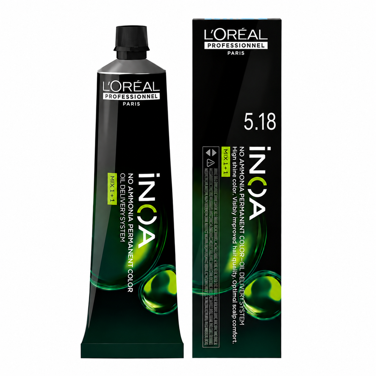 L’Oréal Professionnel INOA 5.18 – Castaño Claro Ceniza Moca Coloración Sin Amoníaco 60 g