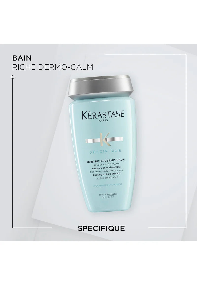 Kérastase Spécifique Bain Riche Dermo-Calm Shampoo Calmante para Cuero Cabelludo Sensible y Cabello Seco