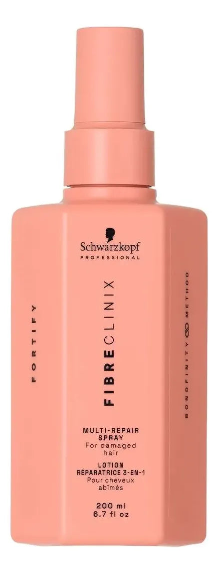 Schwarzkopf Professional Fibre Clinix Fortify Spray Conditioner 200 ml Acondicionador en Spray Fortalecedor sin Enjuague para Cabello Dañado y Quebradizo