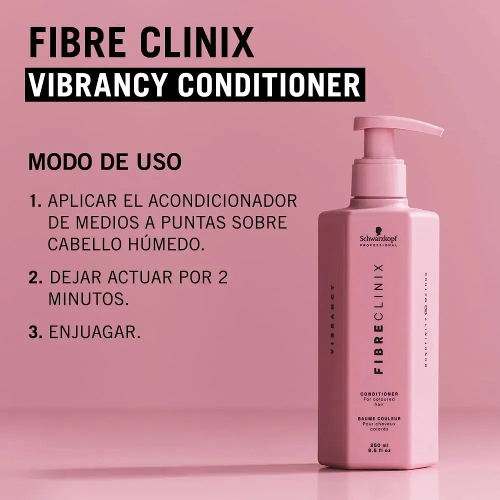Schwarzkopf Professional Fibre Clinix Vibrancy Conditioner 250 ml Acondicionador Protector del Color para Cabello Teñido