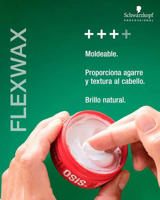Schwarzkopf Professional OSiS+ Flexwax 85 ml Cera en Crema de Fijación Flexible para Definir y Moldear el Cabello