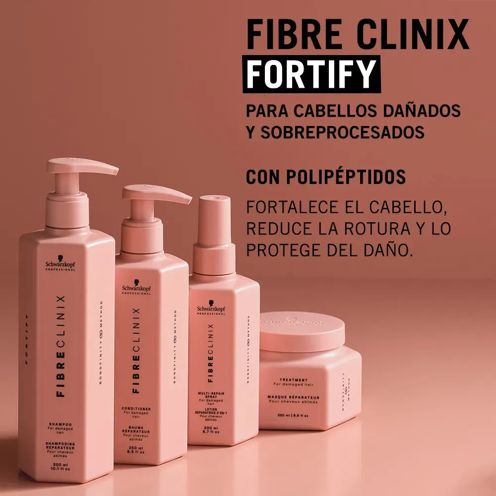Schwarzkopf Professional Fibre Clinix Fortify Spray Conditioner 200 ml Acondicionador en Spray Fortalecedor sin Enjuague para Cabello Dañado y Quebradizo
