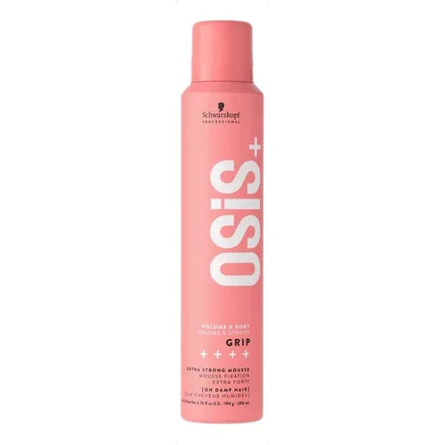 Schwarzkopf Professional OSiS+ Grip 200 ml Espuma Voluminizadora de Fijación Extra Fuerte para Cabello con Volumen y Textura