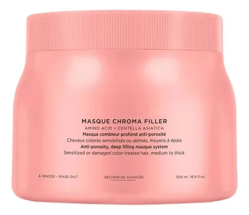 Kérastase Chroma Absolu Masque Chroma Filler 500 ml Mascarilla Reparadora para Cabello Teñido y Sensibilizado