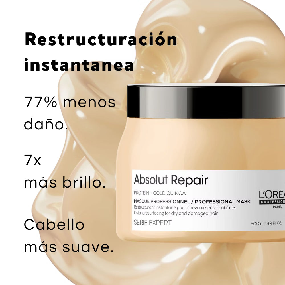 L'Oréal Professionnel Absolut Repair Mascarilla Reparadora 500 ml Tratamiento Profesional para Cabello Dañado