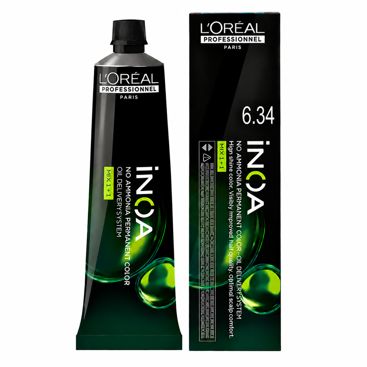 L’Oréal Professionnel INOA 6.34 – Rubio Oscuro Dorado Cobrizo Coloración Sin Amoníaco 60 g