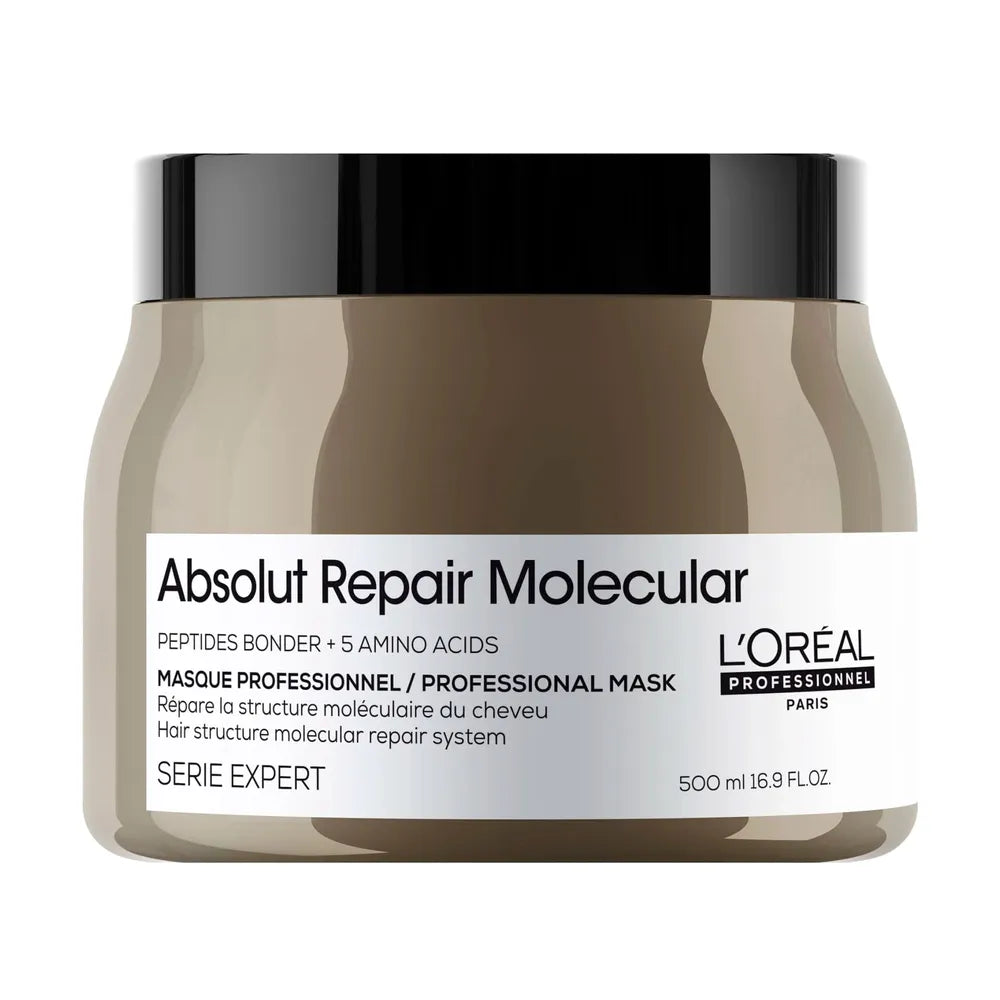 L'Oréal Professionnel Absolut Repair Molecular Mascarilla Reparadora 500 ml Tratamiento Profesional para Cabello Dañado